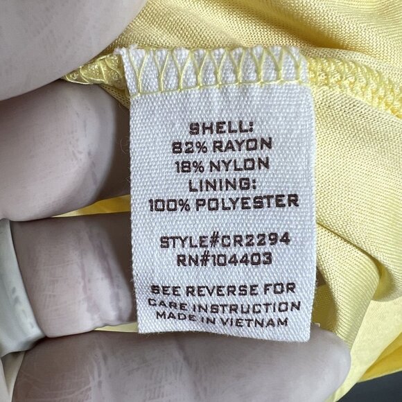 By The River NWT S Yellow Sleeveless Shirred Bodice Handkerchief Hem Maxi Dress - Picture 14 of 16